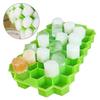Molde Casero de 37 Celdas Panal Bandeja de Hielo Silicona Pura Grado Alimenticio Panal Caja de Helado Caja para Alimentos de Bebé Hielera Doméstica