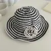Otoño y Corea del Sur Sombrero Infantil Moda de Verano Rayas Niñas Bolsa Protectora Solar Sombrero de Pescador Sombrero de Sol para Bebé
