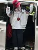 Chaqueta con Capucha de Bloques de Color para Niñas, Estilo Nuevo de Primavera y Otoño, Chaqueta Deportiva con Cremallera, Ropa para Niños Medianos y Grandes, Sudadera con Capucha Holgada de Moda