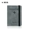 Portapasaporte Popular de Cuero Transfronterizo, En Stock Bolsa de Pasaporte de Cuero PU con RFID, Multifuncional, Puede Llevar Tarjeta SIM y Documentos