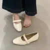 Novidade de Início de Primavera Sapatos de Velcrô Estilo Francês de Bico Baixo para Mulheres, Sapatos Mary Jane Casuais Versáteis de Solado Macio para Aumentar a Altura para Mulheres