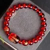 Pulsera de la Suerte 2026 Año del Caballo para Hombres y Mujeres, Diseño de Nicho Rojo para el Año del Zodíaco, Diseño Original para Buey, Conejo, Rata y Caballo