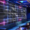 Revestimento de Parede 3D Cabine de Bar Luminosa Decoração de Parede de Quarto Cafeteria Salão de E-Sports Revestimento de Parede de Engenharia Revestimento de Parede de Seda à Prova de Umidade