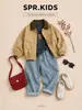 Conjunto de Chaqueta con Solapa para Niños 2026 Nuevo Estilo Coreano Moda de Primavera y Otoño Conjunto de Tres Piezas para Niños Pequeños