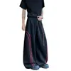 Pantalones deportivos casuales a rayas estilo americano, colección primavera/otoño para hombre, estilo hip-hop de alta calle de moda, pantalones largos holgados de pierna ancha
