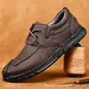 Nuevos Zapatos Casuales de Cuero para Hombre Estilo Retro de Cuatro Estaciones de Gran Tamaño Transfronterizos de Alta Calidad