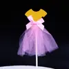 Pastel de Dibujos Animados Niña de Ballet Bandera Aisha Nieve Cenicienta Sirena Princesa Fiesta de Cumpleaños Infantil Horneado Péndulo