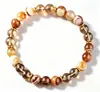 Xiyin TK Venda Quente Transfronteiriça Pulseira Ágata Marrom Café Design Estilo Europeu e Americano Transfronteiriço Pulseira de Contas Feita à Mão Em Estoque