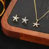 Conjunto de Colección de Dos Piezas de Pendientes y Collares Más Vendido Transfronterizo Venta al por Mayor Moda Europea y Americana Cadena de Clavícula Ligera de Lujo Pendientes