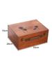 Caja de Madera Rectangular de Madera Maciza Caja de Madera Retro con Cerradura Caja de Almacenamiento Caja de Almacenamiento de Madera Caja de Almacenamiento de Escritorio con Cerradura