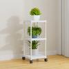 Suporte de Flores 2024 com Rodas, Estante de Armazenamento em Camadas, Suporte de Flores de Chão Multicamadas para Sala de Estar, Varanda, Exterior, Móvel com Rodas