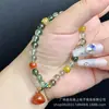 Pulsera de Fantasma Verde Original Natural para Mujer Diseño DIY Pulsera de Cristal Perla Hueca Fantasma Verde Nuevo 2024