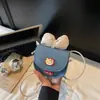 Bolsa de Monedas Mini Niña Lazo Lindo Transfronteriza Gato Estampado Bebé Amor Bolso Cruzado Monedero para Auriculares