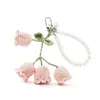 Amazon Transfronterizo Nuevo Flor Tejida Llavero Colgante Lindo Pequeño Fresco y Dulce Estilo Festivo Regalo de Amistad