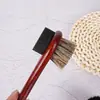 Cepillo de esponja de madera de haya para pulir zapatos de cuero, cepillo negro para betún de zapatos, juego de herramientas para pulir y encerar zapatos