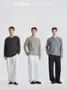 También, la camiseta de manga larga texturizada de Henry para hombre, una prenda interior holgada y versátil de punto gofrado para otoño