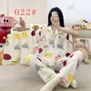 Pijama de mujer para otoño e invierno, conjunto de tres piezas de algodón nube, ropa de casa, estilo lindo y dulce de estudiante 2026