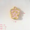Colgante morado estilo antiguo bañado en oro con agujeros verticales, simbolizando riqueza de todas las direcciones, paz y alegría, electrochapado con acabado de goteo de aceite, accesorio DIY para colgar en el coche, teléfono o collar