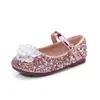 Zapatos de tacón sencillos para niña, Zapatos de cristal para niños, Zapatos de suela blanda Elsa, Nuevos zapatos de princesa de alta gama para niña Primavera 2026, Zapatos pequeños de piel