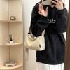 Bolso bandolera de pana de color liso de gran capacidad, novedad de 2024, sencillo y moderno, con colgante informal, para mujer
