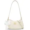 Transmissão ao Vivo Transfronteiriça Entrega Direta da Fábrica 2025 Moda Tendência Casual Fofa Cor Sólida Exquisite Versátil Bolsa de Ombro Único para Axila