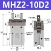Cilindro de Dedos Hfz/Mhzl2/Mhz2-6-10-16-20-25-32D Pinza Paralela Neumática