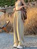 Pantalones vaqueros de estilo americano para mujer, modernos, de cintura alta, suaves, sueltos, sencillos, adelgazantes, de pierna ancha y largos.
