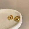Aretes de Metal Coreanos Multifacéticos Súper Brillantes, Diseño Minimalista Japonés y Coreano, Aretes de Estilo Fresco