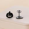 Murciélago fantasma calabaza gato de Halloween y otras formas aretes de acero inoxidable tres colores opcionales fábrica en stock suministro transfronterizo