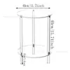 Mesa de Centro de Acrílico para Sala de Estar, Apartamento Pequeno, Minimalista, Sensação de Alto Padrão, Prateleira de Armazenamento, Estilo Luxo Leve, Mesa de Centro Redonda