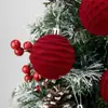 Bolas de Navidad aterciopeladas transfronterizas de 6 cm, 24 piezas, bolas decorativas para árbol de Navidad, adornos para centros comerciales festivos, decoraciones de ambiente, decoraciones colgantes