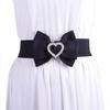 Novo laço elástico feminino cinto largo strass decoração incrustada moda all-match emagrecimento cintura elástico cintura selo