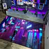 Alfombra Ciudad Cyberpunk Hogar Sala de Estar Alfombra Completa Habitación de Competición Eléctrica Alfombra Decorativa Amazon Punto al por Mayor