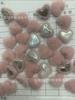 Lana de visón de imitación hebilla de bolsa de tela con forma de corazón de durazno hebilla de joyería de amor accesorios de joyería DIY