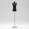 Loja de roupas versão coreana preto ombro plano manequim feminino meio comprimento janela ângulo reto ombro falso boneca corpo inteiro manequim exposição suporte