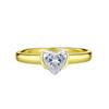 Joyería Mujing Europa y Estados Unidos nuevo anillo de plata S925 6*6 con forma de corazón 50 puntos amor Diamante de alto carbono Anillo de corazón para niña