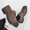 Zapatos de Cuero para Hombre Amazon Estilo Europeo y Americano Gamuza Estilo Británico Brogue Zapatos Casuales Tallas Grandes Zapatos de Hombre para Exportación