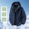Cortavientos funcional tres en uno estilo montaña 0.05 kg para hombre y mujer, prenda exterior de moda a prueba de viento y cálida para otoño e invierno