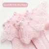 Calcetines de encaje finos de verano para niños, calcetines de malla transpirable tipo princesa para niñas pequeñas