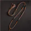 Corda de algodão esfregada à mão estilo Xizang Corda para colar Thangka corda tecida à mão pura corda para pendurar no pescoço estilo étnico espessa de alta qualidade
