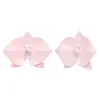 Brincos de Esmalte Branco de Veado com Pequenas Orquídeas Suaves Estilo Chanel Leve Luxo Elegante Alta Qualidade Phalaenopsis Médios