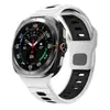 Adecuado para Samsung Watch Ultra Correa de Silicona de Dos Colores Invertida Horizontal Correa de Muñeca Smart Galaxy Watch