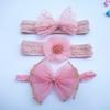 Caixa de presente de acessórios para cabelo de bebê coreano, cocar de bebê, três faixas de cabelo para crianças, três conjuntos de presentes de feriado da moda