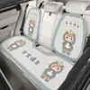 Almofada de Assento de Carro Universal para Quatro Estações, Conjunto Antifurto no Carro, Urso de Desenho Animado, Resistente ao Desgaste, Antiderrapante, Respirável, Peça Única para Assento de Carro