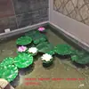 Flor de simulación hoja de loto flor de loto de plástico flotante estanque de agua piscina de agua crear paisaje decoración flor artificial realista