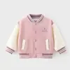 Otoño e Invierno Chaqueta con Capucha de Oso Pequeño para Niños Chaqueta de Apertura Frontal con Cuello Redondo para Bebés y Niños Pequeños Chaqueta de Béisbol Top