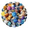 Bolsa de 50 pegatinas de planeta de dibujos animados, material PET transparente impermeable para cuenta de mano, decorativo, guitarra, cuaderno, pegatina impermeable