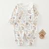 Ropa para Bebé Manga Larga Verano Mono para Bebé Tipo a Mameluco de Algodón Puro Ropa con Aire Acondicionado Transpirable
