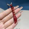 Colgante de Pluma Caligráfica Dorada con Arena de Cristal de Cinabrio para Exámenes de Ingreso a Secundaria y Universidad, Unisex, Suministro Directo