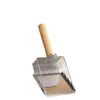 Pala para arena de gato de metal con agujeros finos 2 en 1, pala de malla para arena mineral y arena de tofu, herramienta para recoger excrementos de tamaño grande